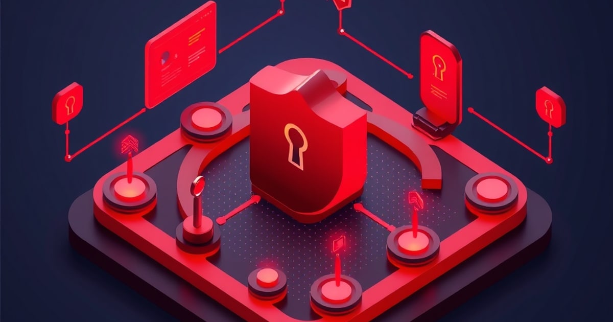 Isometric data pipeline showing PII detection, anonymization, and encrypted LLM context isolation